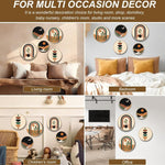Boho Geometric Wall Art Set of 5 – Modern Abstract Round Prints with Moon, Sun, Arches, and Nature Designs – Minimalist Aesthetic Wall Decor for Living Room or Bedroom image 7 — view 7